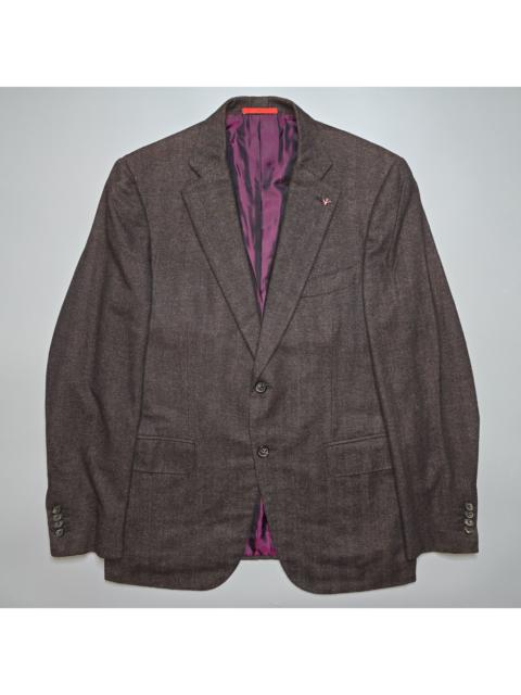 Other Designers Isaia - Base Gregory Herringbone Sport Jacket - Burgundy
