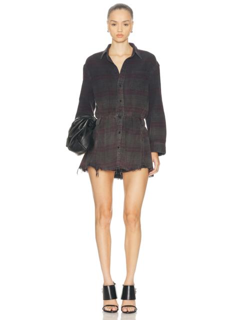 R13 Oversized Shirt Dress Romper