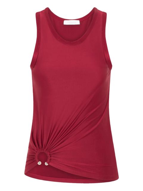 rabanne ruched sleeveless top