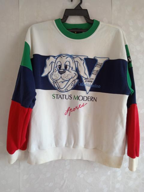 Other Designers Italian Designers - CARLO VALENTINO Embroidered Logo Jumper