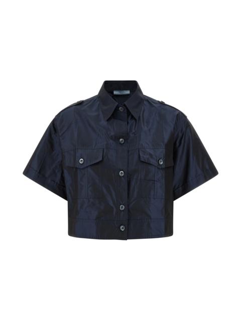 Prada Cropped taffeta shirt