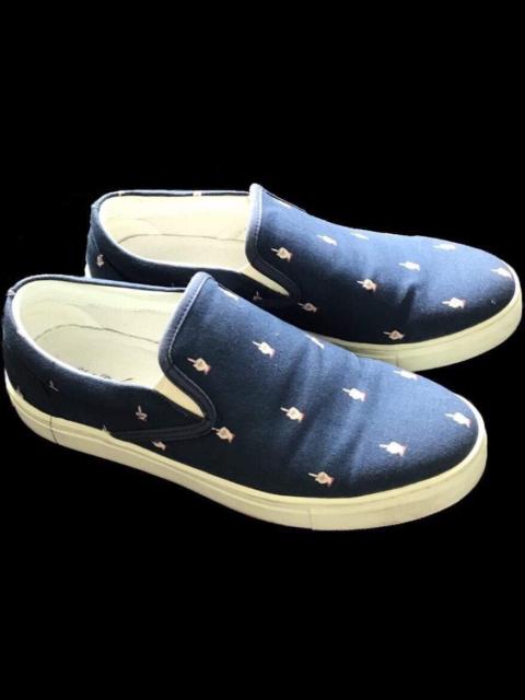 UNDERCOVER Undercover middle fingers navy slip on