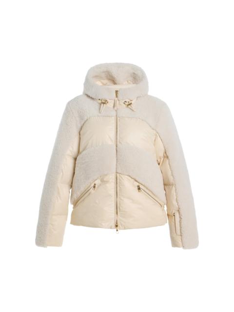 BOGNER Dana Shearling-Trimmed Down Ski Jacket ivory