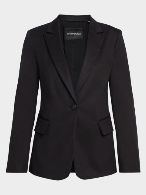 EMPORIO ARMANI Cotton Couture Single-Button Blazer