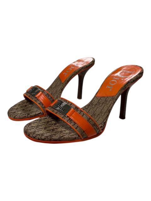 Dior CHRISTIAN DIOR Spring Summer 2005 Diorissimo-Style Trotter Slide Heeled Mule Sandals