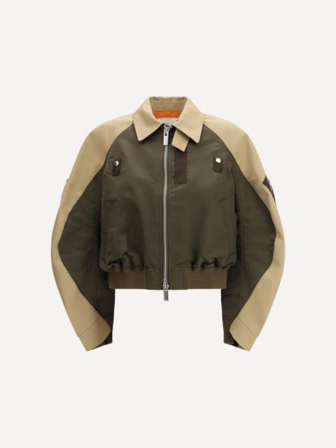 sacai Cotton and nylon Bomber Jacke