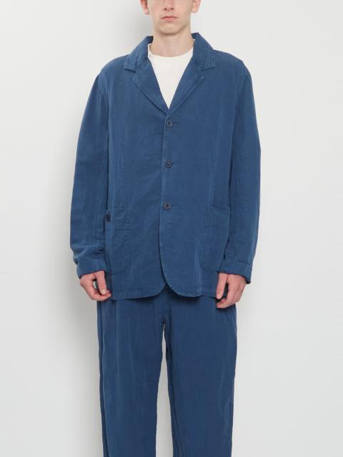CASEY/CASEY U Courte Linen Jacket — Blue