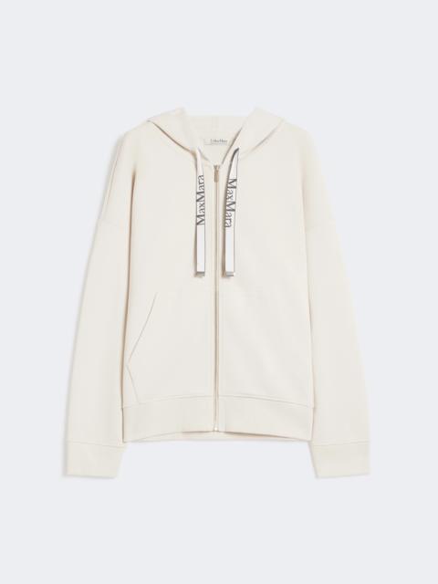 Max Mara Technical jersey zip-up sweatshirt - ECRU