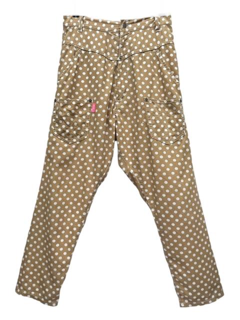 Other Designers ISSEY MIYAKE MERCIBEAUCOUP Polka Dot Drop Crotch Hemp Pants