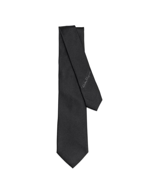 FERRAGAMO patterned-jacquard silk tie
