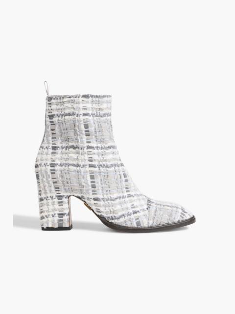 Thom Browne Prince of Wales chenille-tweed ankle boots
