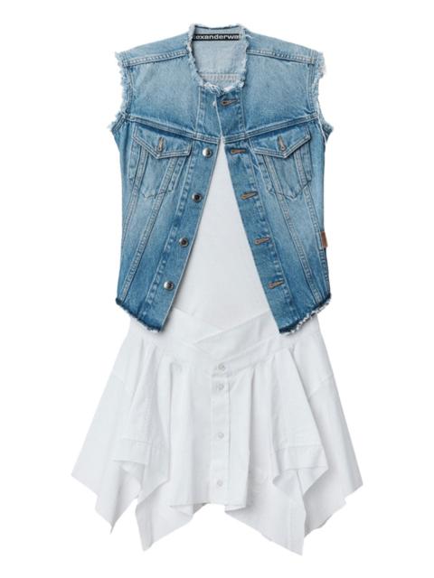 Alexander Wang Alexander Wang Women Combo Layered Dress With Denim Vest