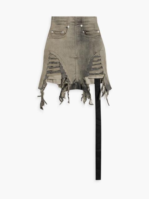 Rick Owens Distressed denim shorts