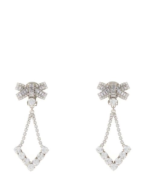 Alessandra Rich Alessandra Rich Women Crystal Earrings With Bow And Pendant