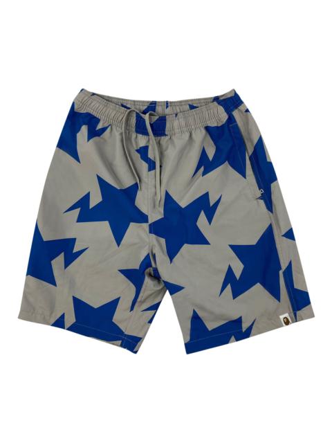 A BATHING APE® BAPE Sta Pattern Beach Shorts 'Grey/Blue'