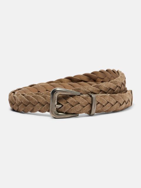 Brunello Cucinelli Braided suede belt