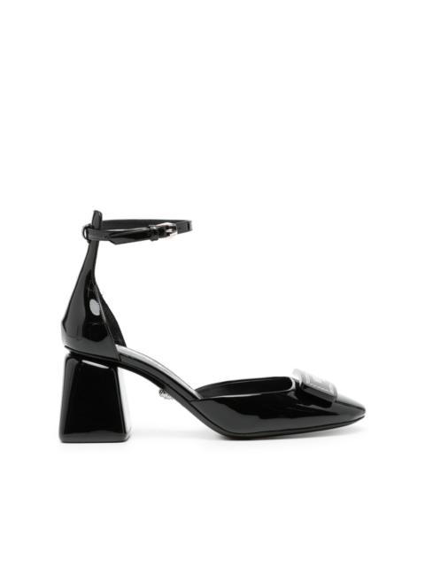 VERSACE leather 80mm pumps