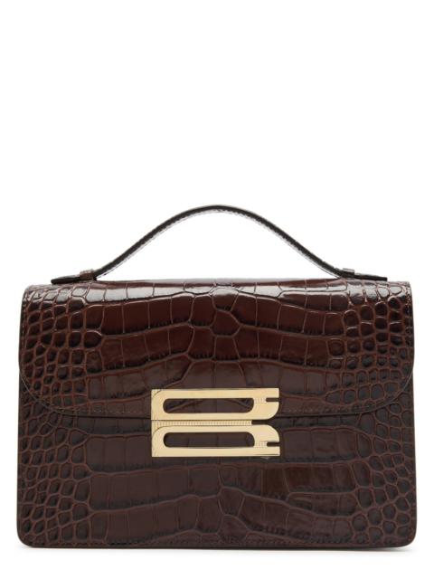 Victoria Beckham Dorian Small Crocodile-effect Leather top Handle bag