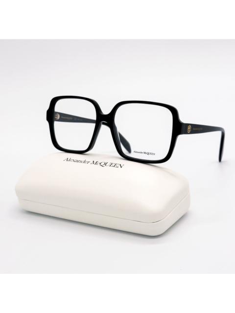 Alexander McQueen NEW ALEXANDER MCQUEEN EYEGLASSES AM0286O 001 SQUARE BLACK WO