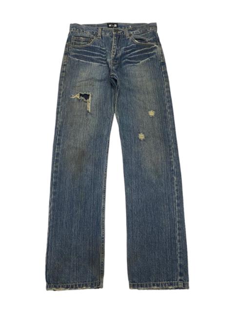 Hysteric Glamour SICK NYLAUS CREW DESIGN WORK RUSTY RIPPED JEANS