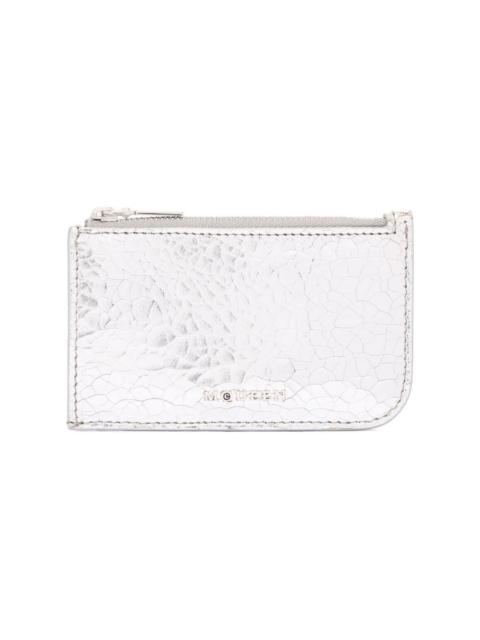 Alexander McQueen Logo Lettering Zipped Wallet