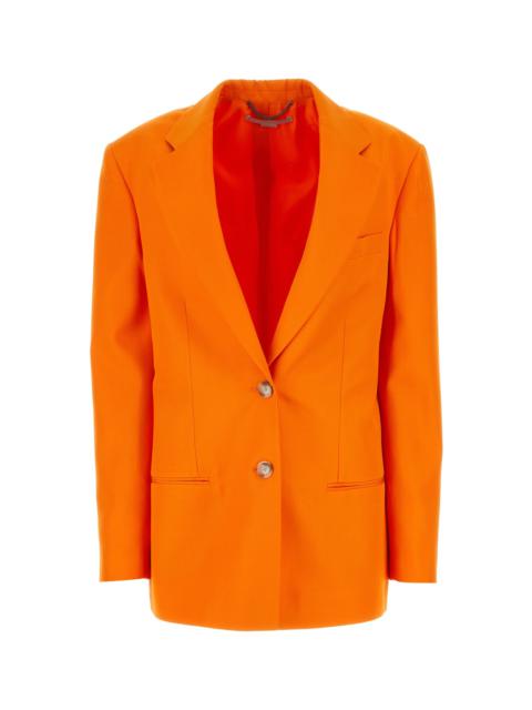 Stella McCartney Fluo orange viscose oversize blazer