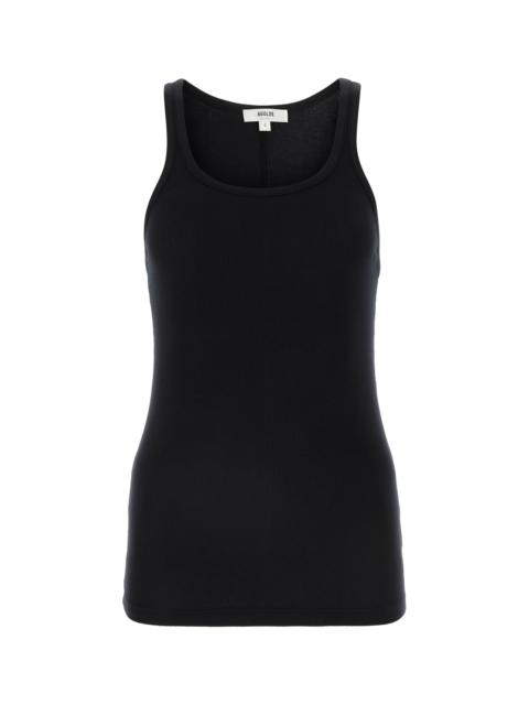 AGOLDE Black stretch modal blend Zane tank top