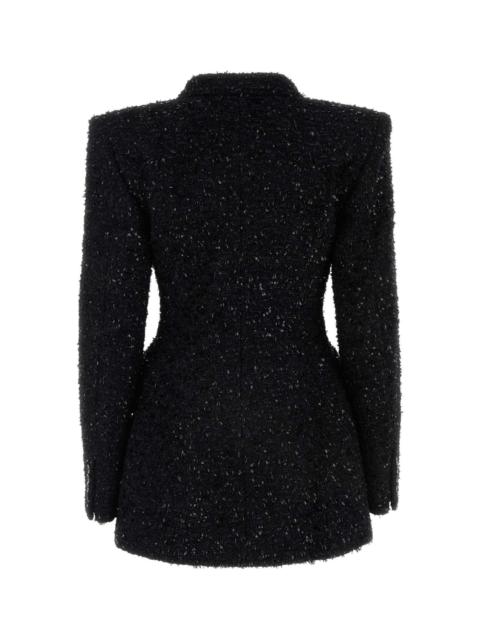 BALENCIAGA Balenciaga Women Black Boucle Oversize Hourglass Blazer