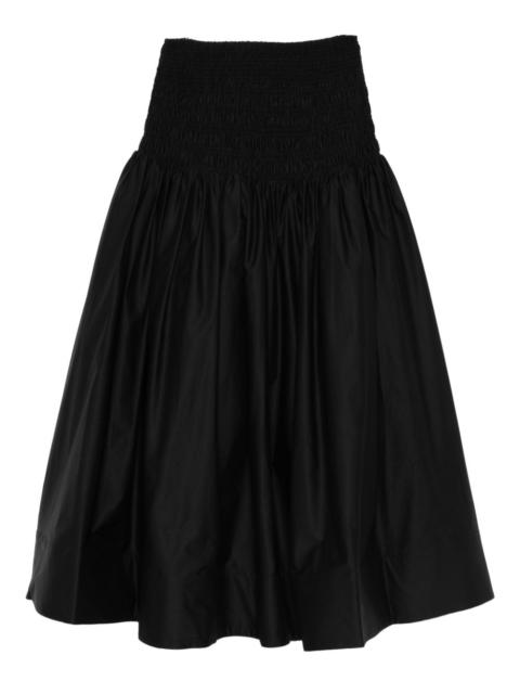 self-portrait shirred-panel maxi skirt