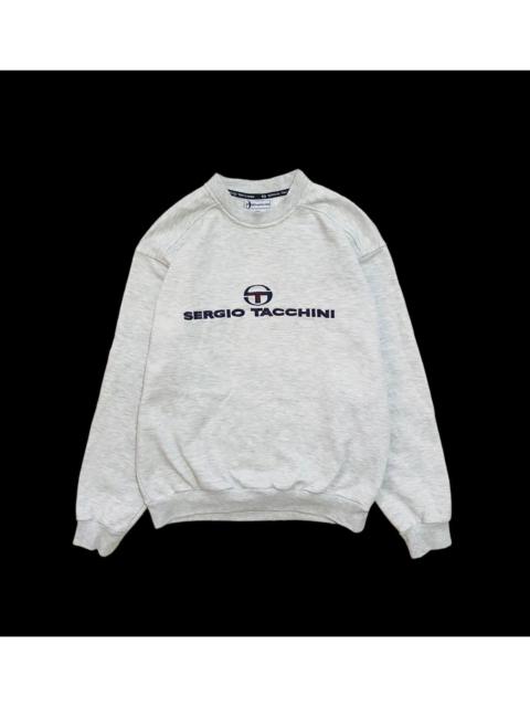 Other Designers Sergio Tacchini Sweatshirt Big Logo Vintage Grey Italy
