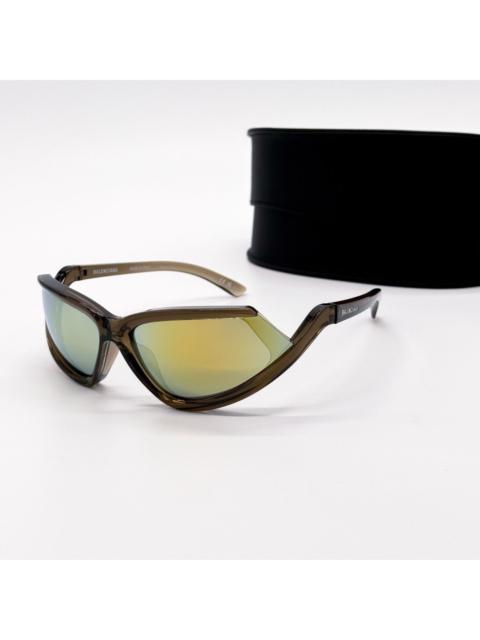 BALENCIAGA NEW BALENCIAGA BB0289S 003 SUNGLASSES BROWN GEOMETRIC UNISEX