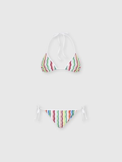 Missoni Triangle bikini in terry cloth with zigzag print
