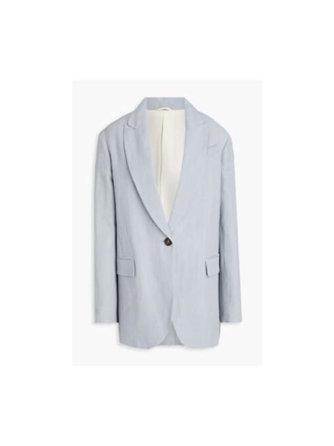 Brunello Cucinelli Brunello Cucinelli Wolight Blue Relaxed Blazer