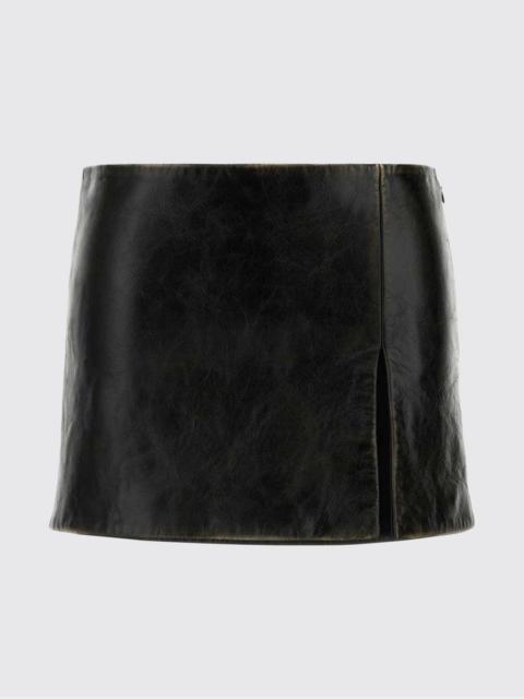 Miu Miu Miu Miu Women Leather Mini Skirt Miu Miu