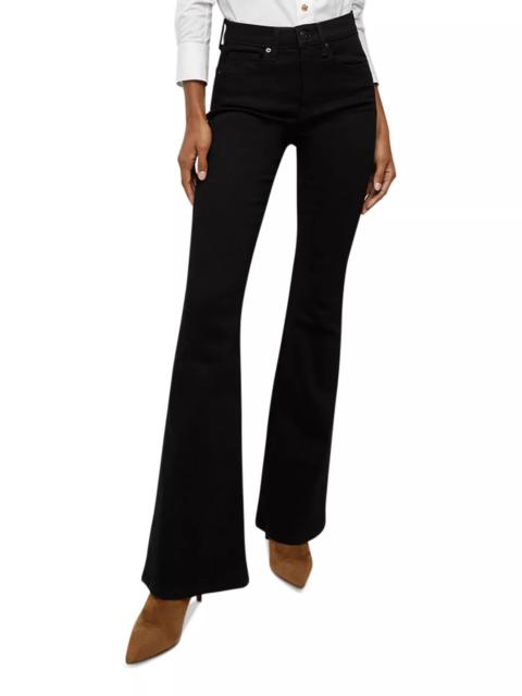 VERONICA BEARD Beverly High Rise Skinny Flare Jeans in Onyx