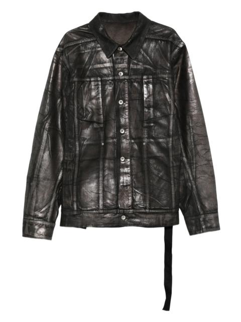 Rick Owens DRKSHDW Rick Owens Drkshdw Jumbo Metallic-effect Denim Jacket