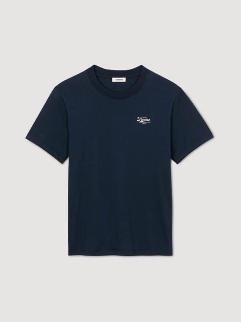 Sandro T-SHIRT WITH APPLIQUÉ LOGO