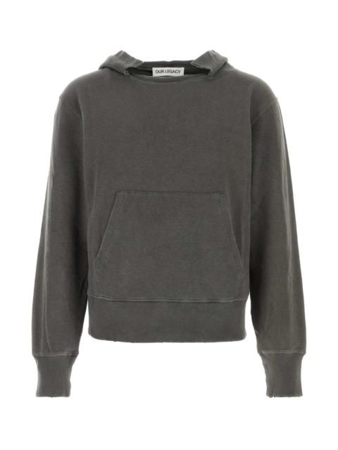 Our Legacy Our Legacy Men Graphite Cotton Blend Sweatshirt