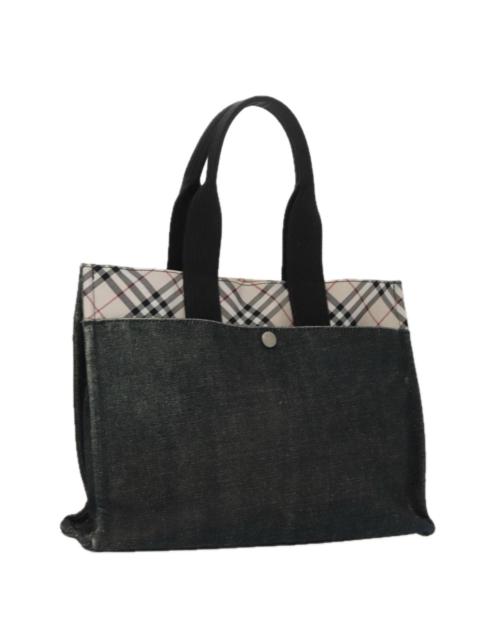 Burberry Burberry Blue Label Tote Bag Canvas Silver Black