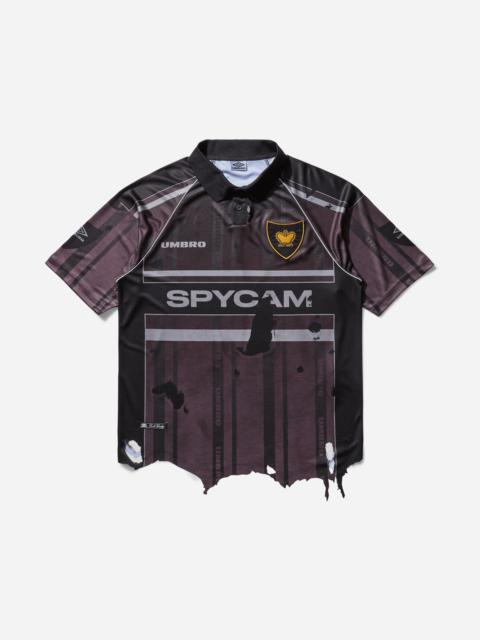 umbro Men's Distressed Spycam Polo Purple / Black