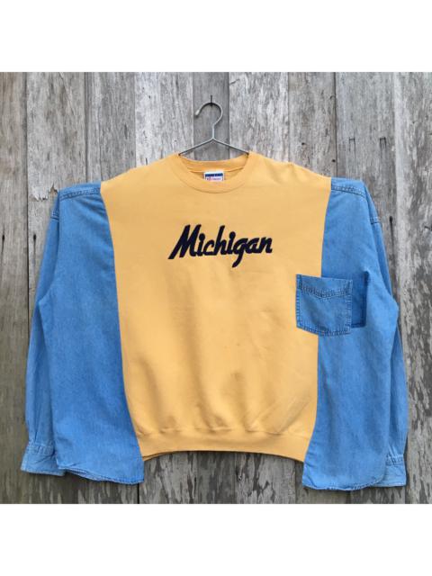 Other Designers Vintage - Vintage Hanes Michigan Spell Out Crewneck Sweatshirt