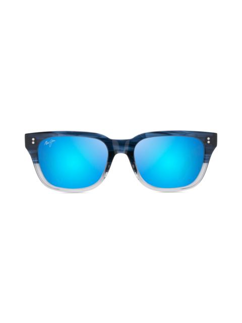 Maui Jim Maui Jim Likeke 54mm PolarizedPlus2® Square Sunglasses in Blue at Nordstrom