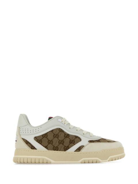 GUCCI Gucci Men Multicolor Leather And Gg Supreme Fabric Re-Web Sneakers