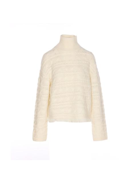 GUEST IN RESIDENCE Guest In Residence Women Cropped Cable Turtleneck Sweater