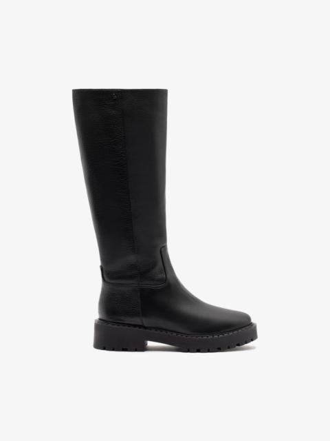 Larroudé Anne Lugsole Boot In Black Leather
