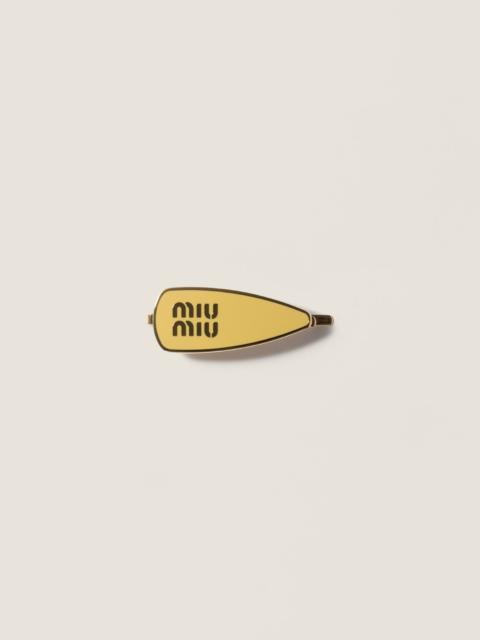 Miu Miu Enameled metal hair clip