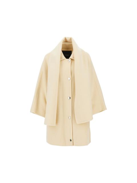 PINKO Pinko Double Cloth Cape with Scarf White