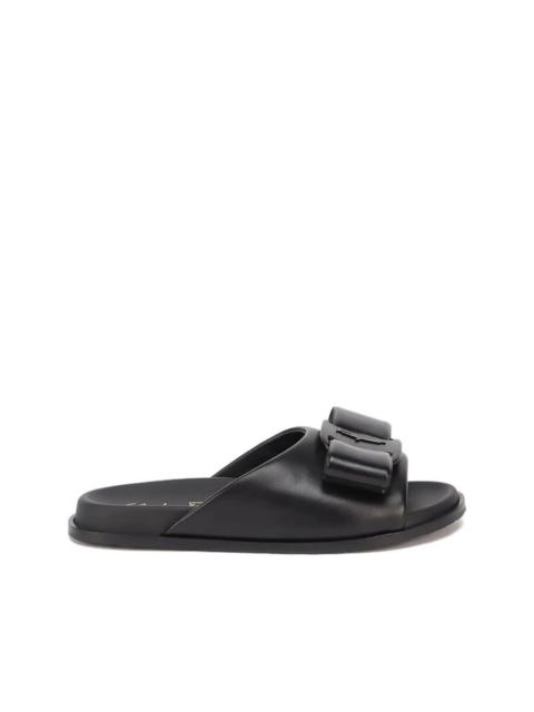 FERRAGAMO Ferragamo Womens Black Slides Sandals