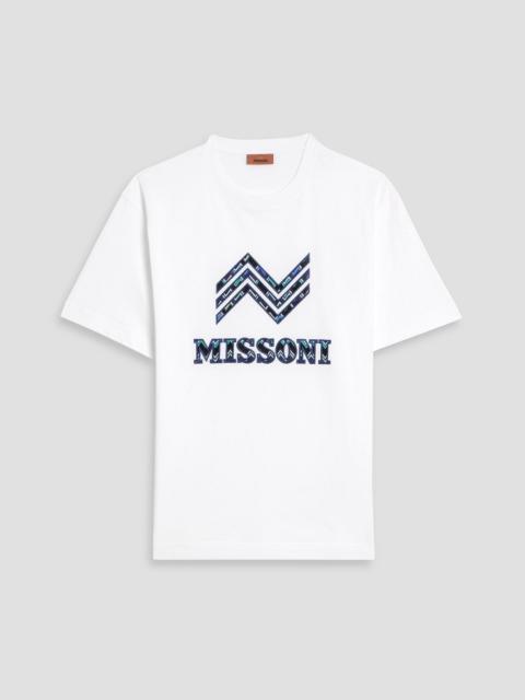 Missoni Embroidered cotton-jersey T-shirt