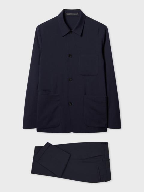 Paul Smith Navy Two-Ply Hopsack Wool Work Co-ord
